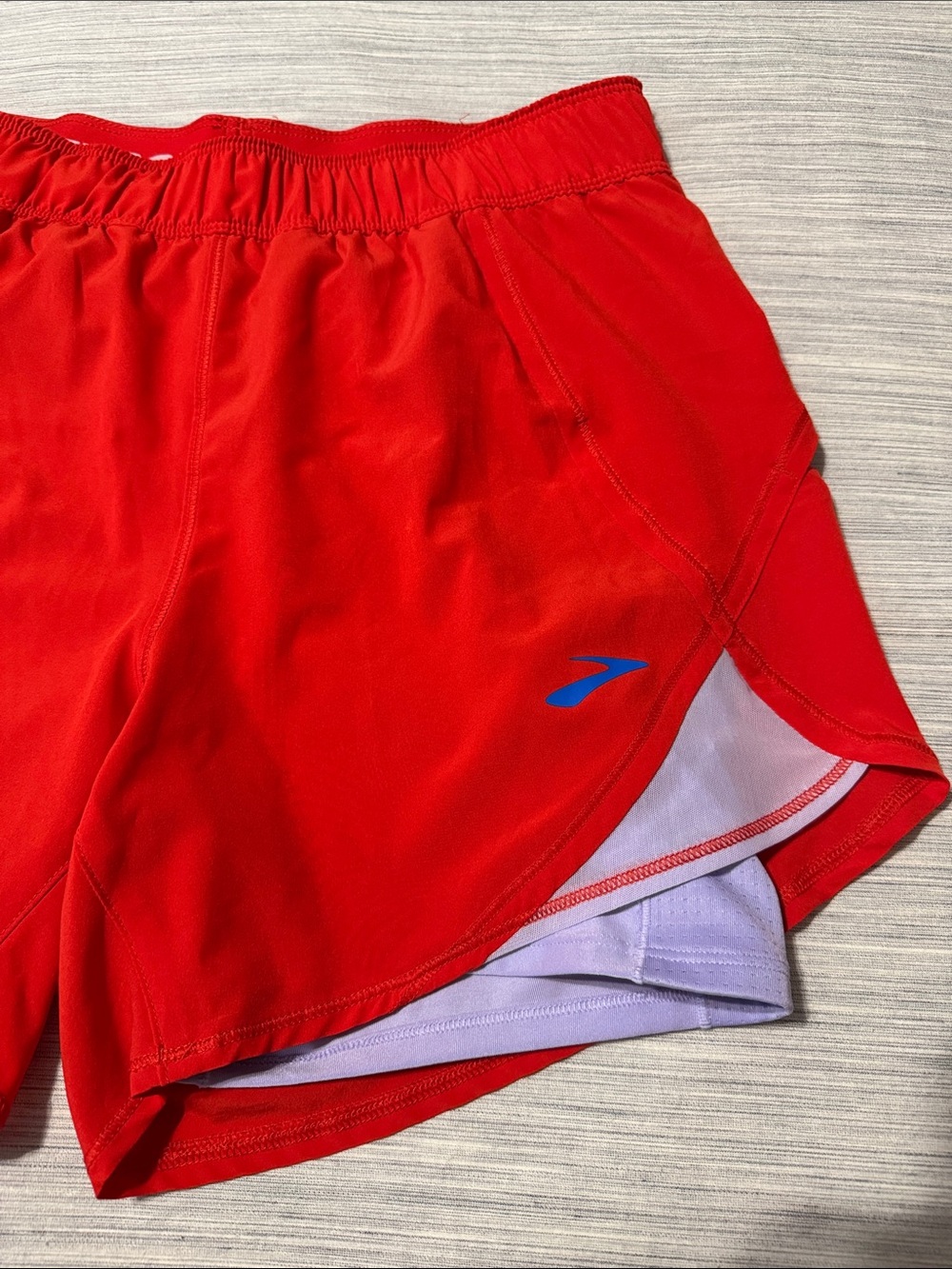 Brooks Chaser 2-in-1 Compression Liner Running Shorts Red Lavender Small S - Picture 9 of 15